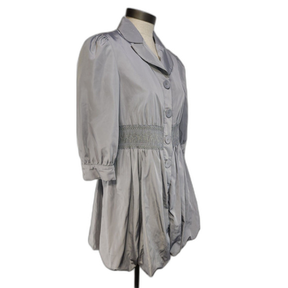 Twelve by Twelve Gray Dress Jacket Trench Coat Size S - Picture 6 of 11